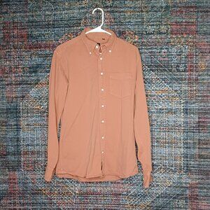 SPIER MACKAY mens solid brick red button down dress shirt 16